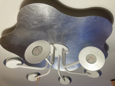 Plafonnier HAO blanc/argent